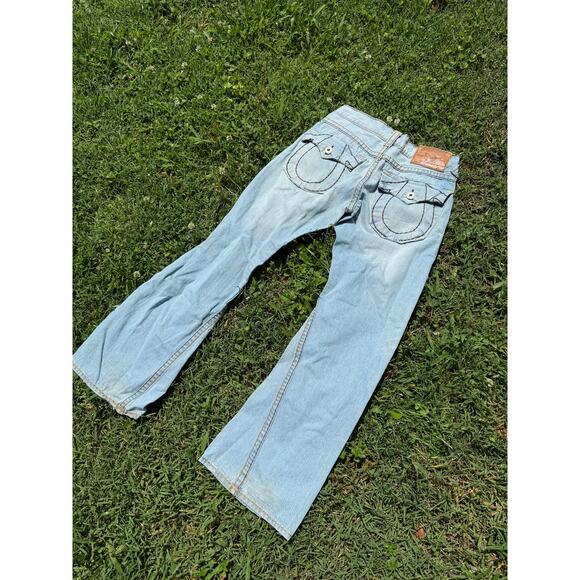 RARE Men's Vintage JOEY SUPER T Light Wash Flares 38 True Religion - Picture 1 of 6